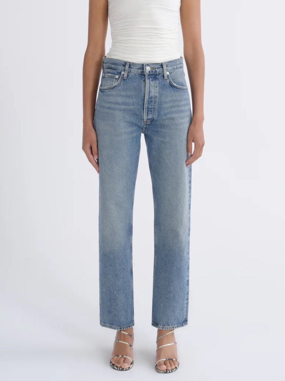 AGOLDE 90’s Pinch Waist High Rise Straight Leg Jeans size 26 in Navigate